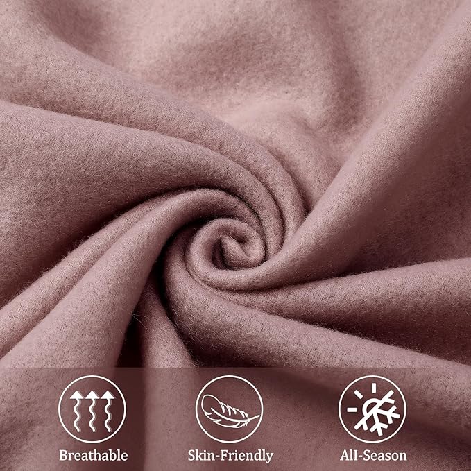 Kinlop Fleece Blanket Bulk 60 x 50 Inch Soft Lightweight Fleece Cozy Blanket Warm Throw Plush Pet Throw for Bed Couch Sofa Home Office Wedding Gifts Travel Camping(Pink Rose)