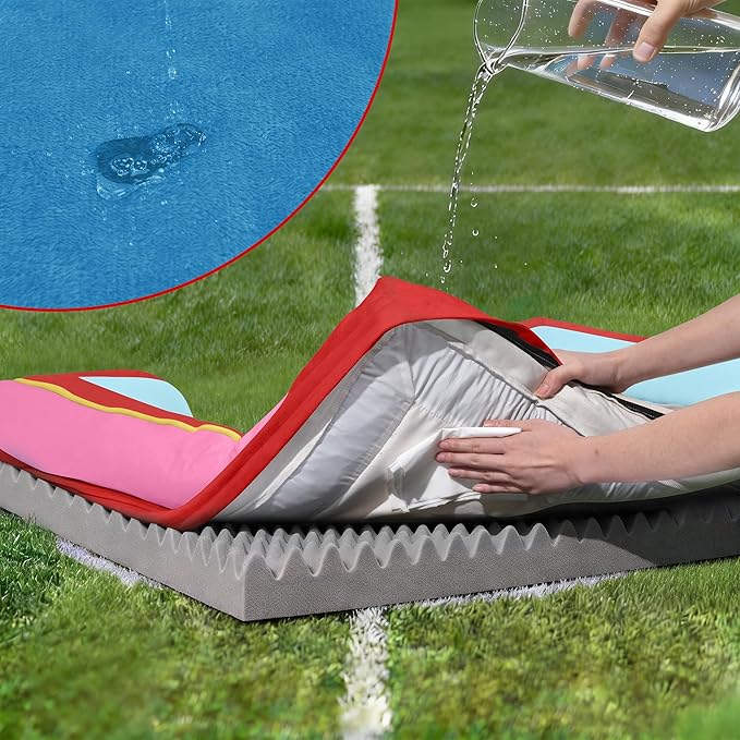 Comfort Expression Orthopedic Dog Bed for Large Dogs 36x27 Inch, Waterproof Egg Crate Foam Large Pet Bed with Removable Bolsters, Dog Couch with Washable Cover & Non-Slip Bottom, Los Angeles