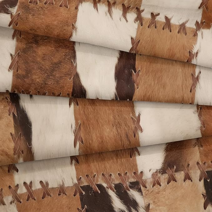MOVE OVER Western Cowboy Comforter Set King Size Brown Cowhide Comforter Set 4 Pieces Animal Fur Bedding Set Soft Microfiber Cow Printed Bedding Sets for All Season