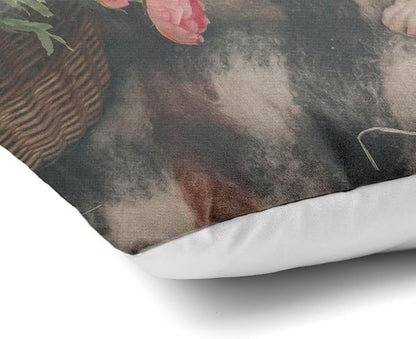 FrameStory Personalized Pillow with Photos and Text, Fully Customizable with Your Pictures and Message, Custom Home Decor Pillow with Case, Cover; 12" x 16", 1-Sided Printing, Printed in The USA