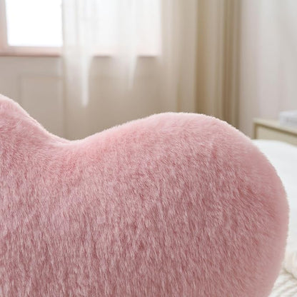 2PCS Throw Pillows Heart Pillow Home Decor Decorative Couch Pillows Bed Pillows Outdoor Pillows,Pink 9"*13"