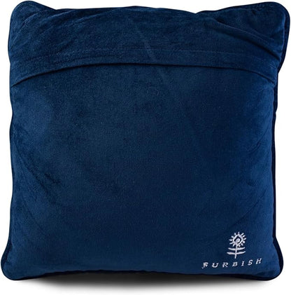 FURBISH Handmade Needlepoint Decorative Throw Pillow - My Circus - 11"x11" - Small Embroidered Designer Pillow for Living Room, Couch, Sofa, Chair & Bed - Eclectic Home Decor