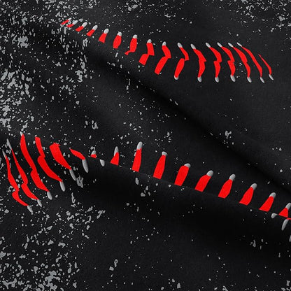 NINENINE Boys Baseball Bedding Twin, Black Kids Baseball Comforter Set Twin, 2 Pieces Kids Sports Comforter Set for Boys with 1 Pillowcase