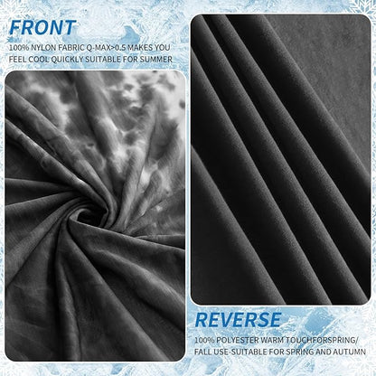 Guohaoi Cooling Blanket (90"x108"King Size) for HotSleepers,Decortive Tie Dye,Absorbs Heat to Keep Body Cool for Night Sweats,Arc-Chill Q-Max >0.5Cool Fiber,Keep Cool,All-Season.