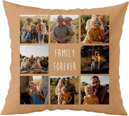 Fabric Textile Products Custom Pillows with Picture - USA Made - Customized Pillows with Pictures and Text - Throw Pillow - Personalized Gift - Friend Gifts - Kids Pillows (20"x20")