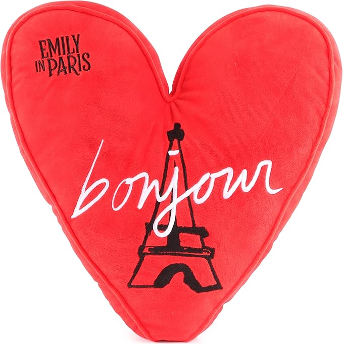 Jay Franco Emily in Paris Decorative Throw Pillow - Super Soft Heart Shaped Pillow - Measures 12 Inches