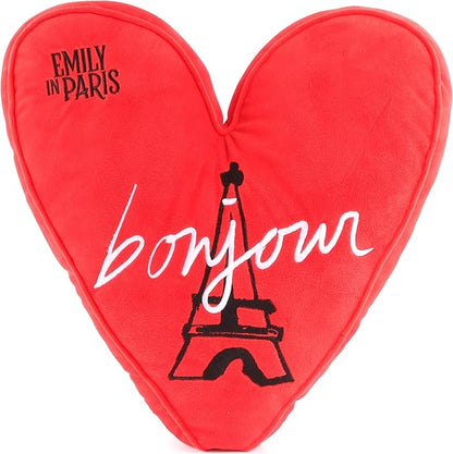 Jay Franco Emily in Paris Decorative Throw Pillow - Super Soft Heart Shaped Pillow - Measures 12 Inches