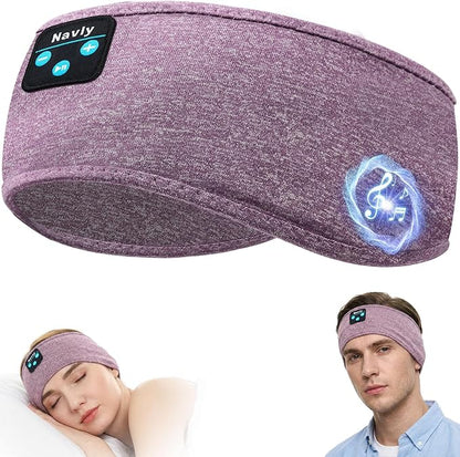 Navly Bluetooth Headband Headphones, Ultra-Long Play Time Sleeping Headphones with Built-in HD Hi-Fi Speakers, Perfect for Workout, Yoga, Travel, Meditation