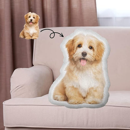 Custom Pet Shaped Pillows, Personalized Funny Pillow with Pet/Picture/People, Double Side 3D Printing Photo, for Birthday, Thanksgiving, Christmas, Halloween (24 inches01)