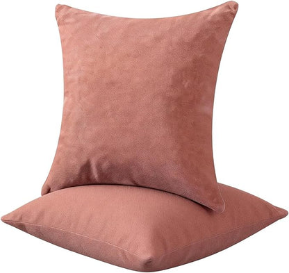 Decorative Couch Pillow Covers SofaThrow pillows with inserts included Bohemian-Style Country Cushion Cover Suitable for Beds, Sofas, Living Rooms, and Home Decor 2pack 18X18 inch.(Brick-Red)