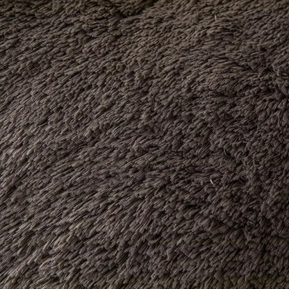 chovy Faux Fur Plush Gray Comforter Sets Twin/Full Size - Ultra Soft Shaggy Flannel Velvet Fluffy Fuzzy 3PC Bedding Set （Comforter x 1 Pillowcases x 2）
