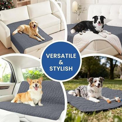 Waterproof Dog Bed Cover, Non-Slip Dog Blanket for Couch, Couch Covers for Dogs Washable, Pet Blanket for Furniture, Pet Bed Mat for Sofa, Car, Pet Supplies (40x50 Inch, Dark Grey)