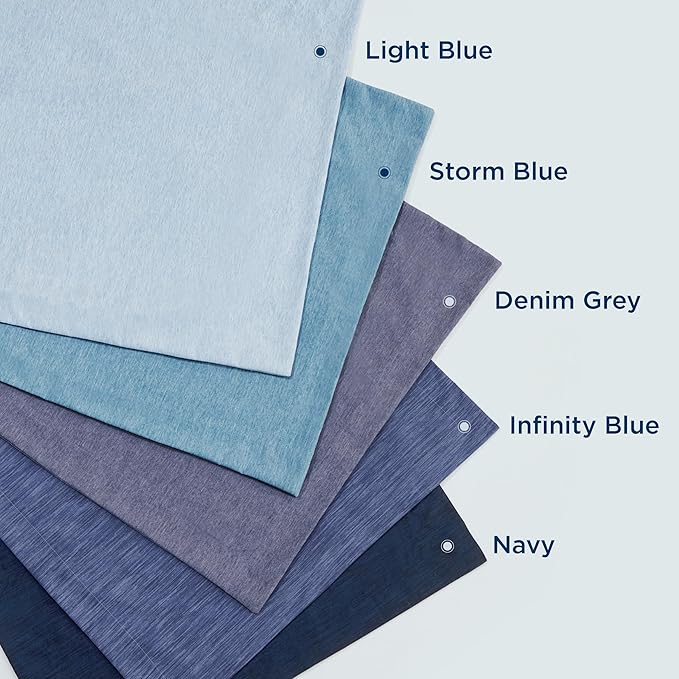 Bedsure Queen Comforter Set - Storm Blue Soft Bedding for All Seasons, Cationic Dyed Bed Set, 3 Pieces, 1 Queen Size Comforter (90"x90") and 2 Pillow Shams (20"x26"+2")