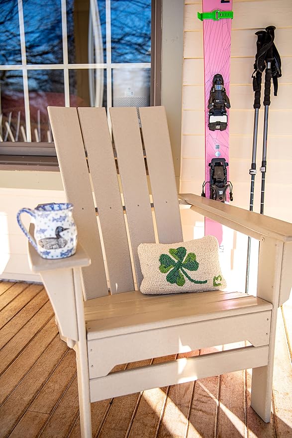 Chandler 4 Corners Artist-Designed Shamrock Hand-Hooked Wool Decorative Throw Pillow (8 in x 12 in) St Patrick's Pillow for Couches & Beds-Easy Care & Low Maintenance - St Patty's Day Irish Pillow