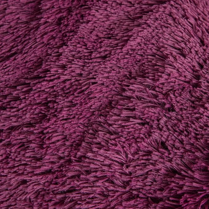 chovy Faux Fur Plush Grape Purple Comforter Sets King - Ultra Soft Shaggy Flannel Velvet Fluffy Fuzzy 3PC Bedding Set （Comforter x 1 Pillowcases x 2）