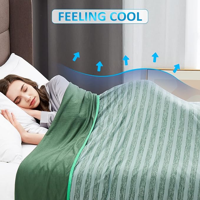 Guohaoi Cooling Throw Blanket for Hot Sleepers,Arc-Chill Q-Max >0.5 Cool Fiber,100% Oeko-Tex Certified Lightweight Summer Cool Blanket for Travel/Outdoor Ultra Cold Breathable,50''x70''