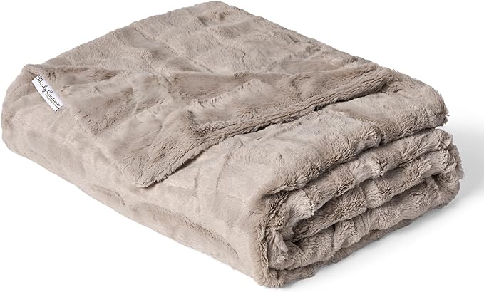 Minky Couture Sorbet Blanket - Ultra-Soft Throw for Silky Smooth Comfort - Premium Decorative Throw - Midweight, Breathable Fabric - Machine Washable Travel, Tranquil Dove