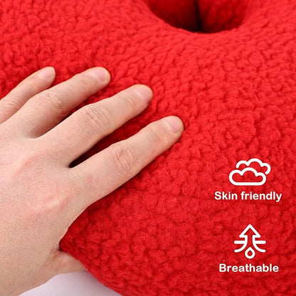 Cumule 2 Pcs Valentine's Day XO Pillow Plush Red Cute Plush Soft Throw Pillows for Valentines Day Living Room Bedroom Decor Gift