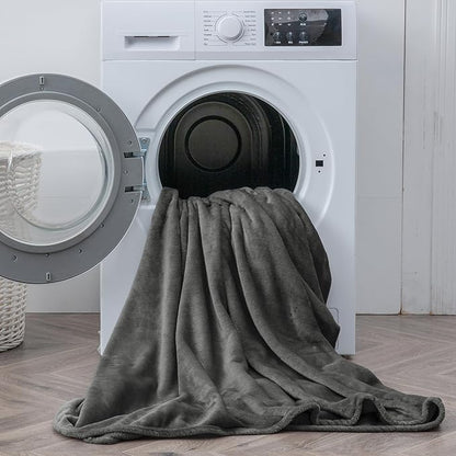 BEDELITE Flannel Sheets King Size Dark Grey - Super Soft Fleece Sheets Set Fluffy Extra Plush, 4 Piece(Include Fitted Sheet, Flat Sheet, 2 Pillowcases)
