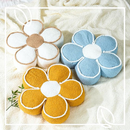 Sioloc Flower Shaped Pillow Daisy Pillows Floor Cushion Pastel Cute Seat Cushions Aesthetic Classroom Dorm Decorative Fun Throw Pillow for Bed,Couch(Blue,19.7")