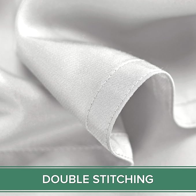 Pure Bamboo King Sheets, Genuine 100% Organic Viscose Derived from Bamboo Bed Sheet Set, Soft & Cooling, Double Stitching, 2 Year Quality Promise (King, White) (Pack of 2)