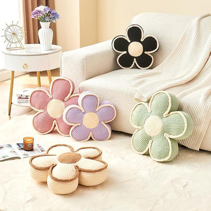 Lavender Flower Shaped Pillow,13.7'' Flower Throw Pillow Floor Cushion for Sofa Couch Bed,Soft Daisy Pillow Decorative Throw Pillow Seating Cushion for Home Decor
