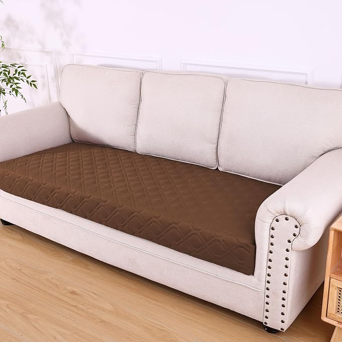 hyha Waterproof Dog Bed Blanket, Soft Pet Blankets, Waterproof Couch Cover for Dogs, Reversible Sofa Covers Washable for Furniture (40x70 Inch, Brown/Beige)