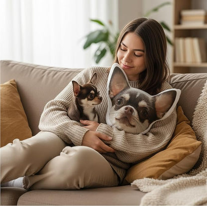 Custom Pet Pillow with Photo - Personalized Dog Cat Shaped Pillow - Personlized Pet Memorial Gifts for Loss of Dogs - Bereavement Gift for Dog Lover for Him or Her