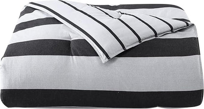 Nautica- Queen Comforter Set, Cotton Reversible Bedding Set, All Season Designer Home Décor (Lawndale Grey, Queen)