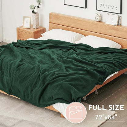 Electric Heated Blanket Full Size 72"x84" Microplush Cover Blanket 4 Heat Settings & 10 Hours Auto Off, Cozy & Breathable, Warm All Night, Grass Green