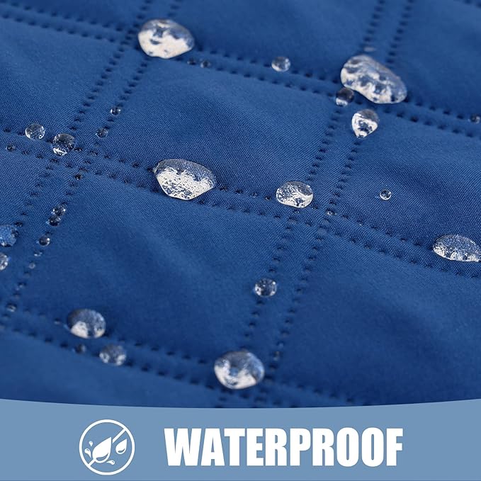 Smiry Waterproof Dog Bed Cover Pet Blanket, Soft Washable Dog Blanket for Furniture Bed Couch Sofa Reversible, Checkered (40"x50", Navy/Blue)