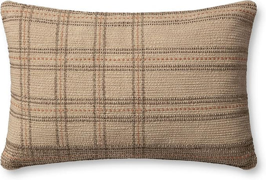 Loloi Angela Rose x Calista Collection PAR0018 Tan/Terracotta 16'' x 26'' Cover w/Down Pillow