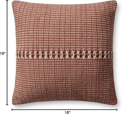 Loloi Chris Loves Julia Harvey Collection PCJ0018 Rust/Multi 18'' x 18'' Cover Only Pillow