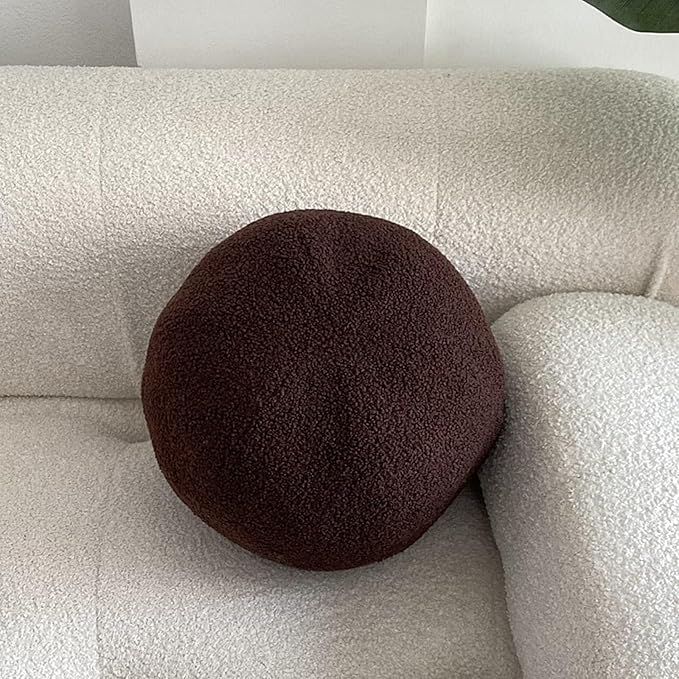 Chocolate Ball Shaped Plush Pillow,Cute Soft Waist Rest Cushion,Home Decorative Throw Pillow Used to Add Comfort and Style to A Couch,Sofa,Or Living Room.