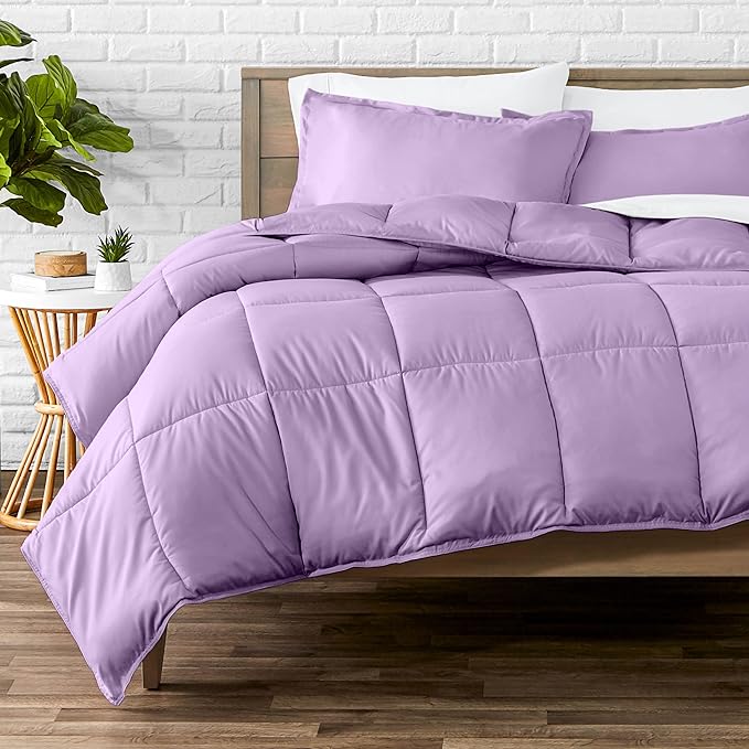 Bare Home Comforter Set - Oversized King Size - Ultra-Soft - Goose Down Alternative - Premium 1800 Series - All Season Warmth (Oversized King, Lavender)