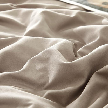 Cottonight Beige Khaki Comforter Set King Light Khaki Bedding Comforter Set Oatmeal Solid Blanket Quilts Modern Soft Breathable 3 Piece Cream Coffee Bedding Set for Women Men King Bed