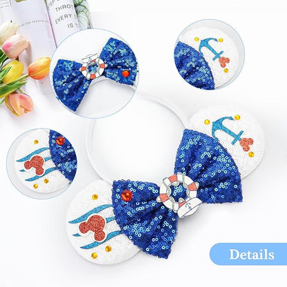 Mouse Ear Headbands,Sparkle Mouse Ears Headband for Boy Men Cartoon Princess Costume Cosplay Decoration (Cruise)