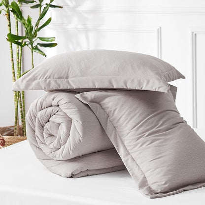 Bedsure California King Comforter Set - Soft Microfiber Bedding for All Seasons, 3 Pieces, 1 Comforter 104"x96" and 2 Pillow Shams 20"x36"+2"