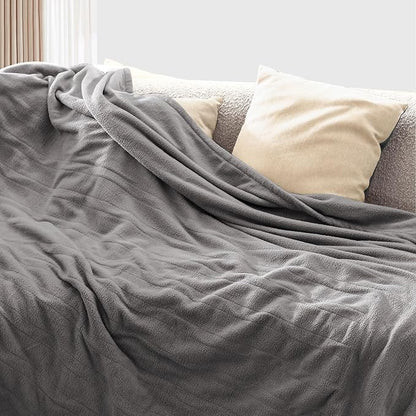Electric Heated Blanket 84"x90" Queen Size Microplush Cover Blanket 4 Heat Settings & 10 Hours Auto Off, Cozy & Breathable, Warm All Night, Light Grey