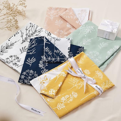 Bedsure Queen Comforter Set - Navy Bed Set, 3 Pieces Cute Floral Bedding, 1 Soft Reversible Botanical Flowers Comforter and 2 Pillow Shams