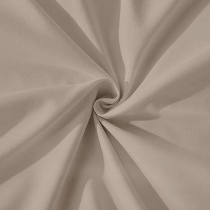 Andency Light Brown Ruffle Comforter Cal King(104x96Inch), 3 Pieces(1 Ruffled Comforter and 2 Pillowcases) Solid Farmhouse Shabby Chic Bed, Vintage Rustic Soft Microfiber Bedding Set