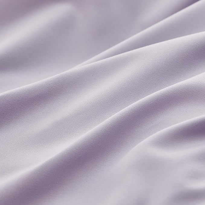 Bedsure Queen Comforter Set - 7 Pieces Lavender Queen Bedding Set for All Seasons, Boho Contrasting Design Bed in a Bag with Comforter, Sheets, Pillowcases & Shams