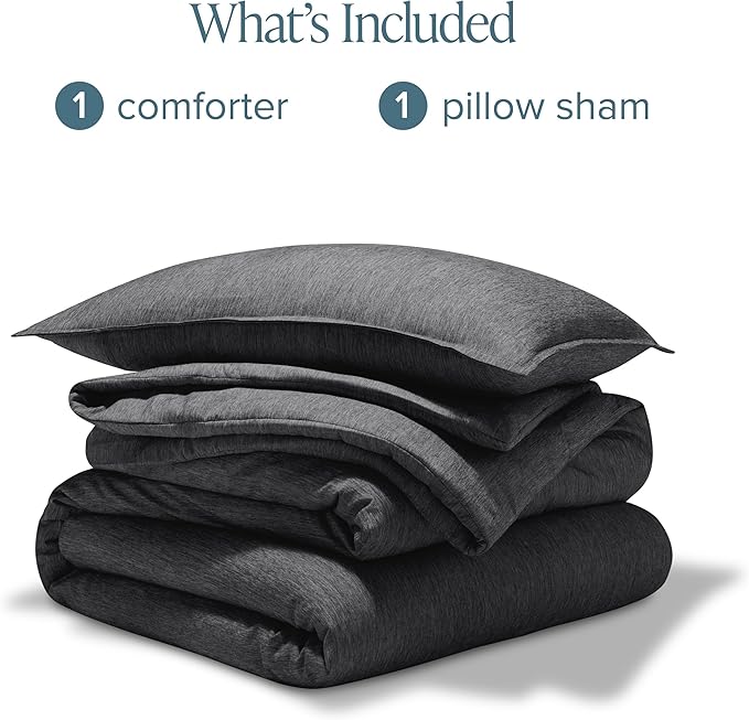 Bare Home Comforter Set - Twin/Twin Extra Long - Ultra-Soft - Goose Down Alternative - Premium 1800 Series - All Season Warmth Comforter (Twin/Twin XL, Heathered Grey)
