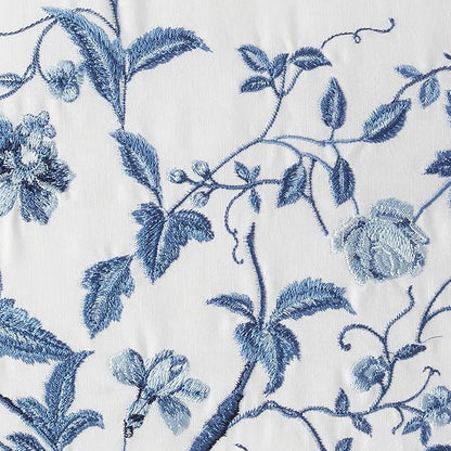 Laura Ashley - Throw Pillow with Envelope Closure, Elegant Home Decor for Bed or Sofa (Charlotte Blue, 16" x 16")