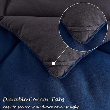 King Comforter Set Blue - 3 Pieces Luxury Soft and Lightweight Down Alternative Bedding Set Fluffy Blanket Quilt for All Season 1 Comforter(90"×104") & 2 Pillow Shams(20"×36")