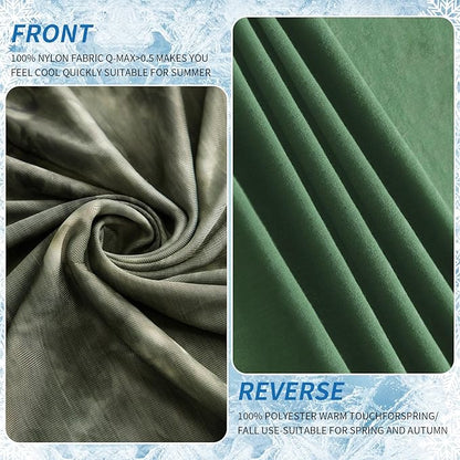 Guohaoi Cooling Blanket for HotSleepers - Arc-Chill Q-Max >0.5 Cool Fiber, 100% Oeko-Tex Certified, Summer Lightweight Throw Blanket, Absorbs Heat to Keep Body Cool for Night Sweats(90x90 Green)