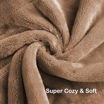 Electric Heated Blanket Full Size 72"x84",Fast Heating Throw, Soft Plush Microplush for Bed & Couch, 10 Hours Auto Off & 4 Heating Levels, Machine Washable, Gifts for Grandma & Family-Dark Camel