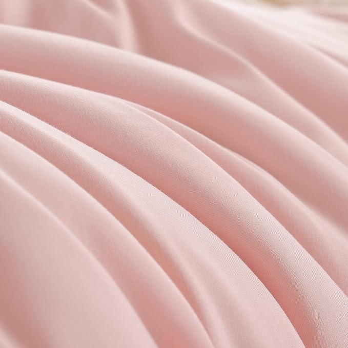 weigelia Pink Comforter Sets King Size Comforter Set 3 Piece Soft Microfiber Comforters Set for Women and Girls Blush Lightweight Alternative Comforter for All Season (1 Comforter, 2 Pillowcases)