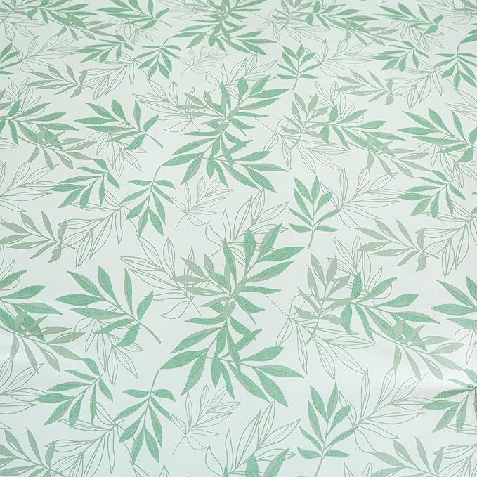 Chezmoi Collection Venus 3-Piece Floral Leaves Comforter Set King - Green White Leaves Printed Microfiber Lightweight Bedding Set for All Season
