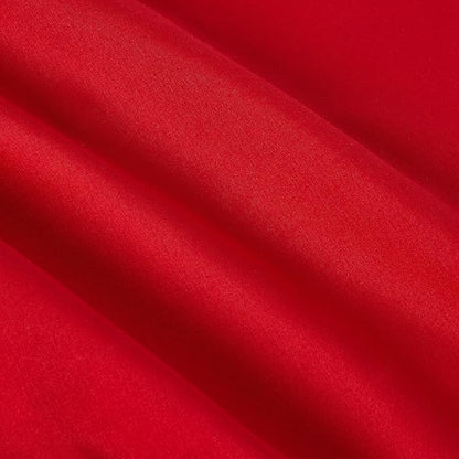 Amazon Basics 3-Piece Soft Microfiber Kids' Comforter and Pillow Sham Set, Full/Queen, Red, Solid